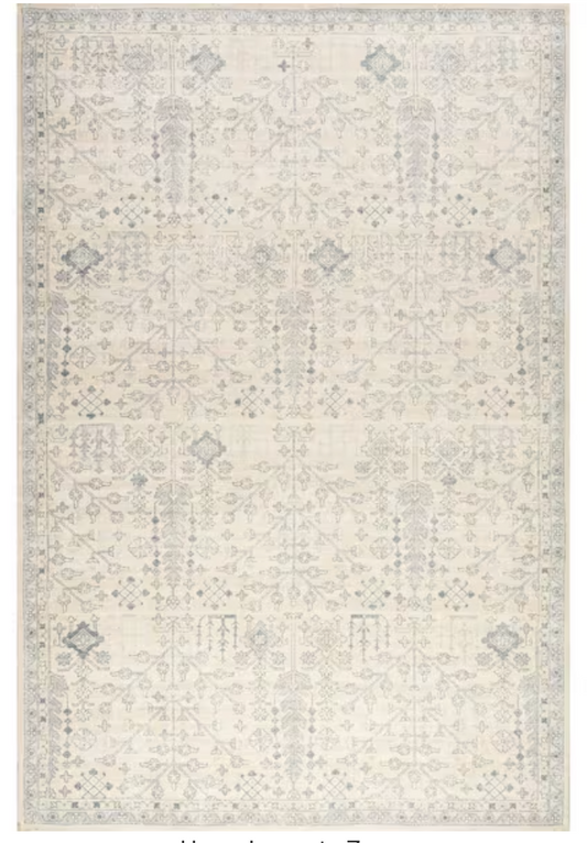 4x6 floral wool & cotton rug 🌸
