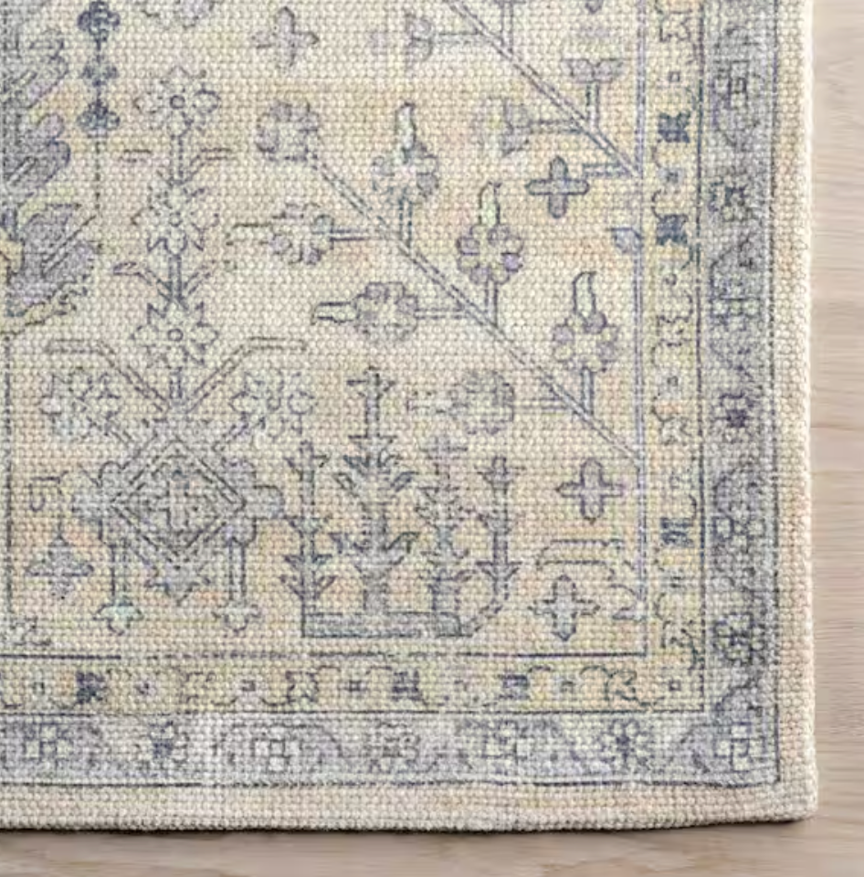 4x6 floral wool & cotton rug 🌸