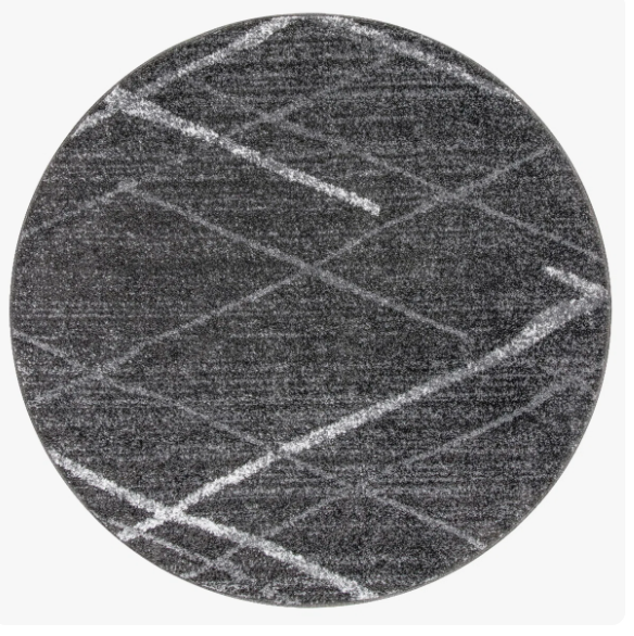 6' round contemporary rug 🖤