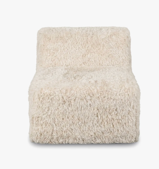 Faux fur foam modular compressed armless chair 🌸