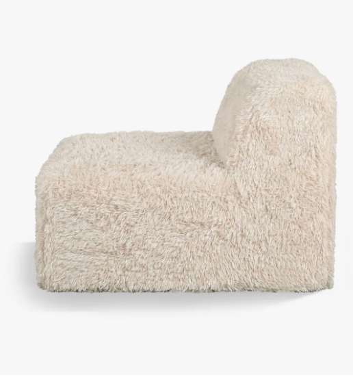 Faux fur foam modular compressed armless chair 🌸