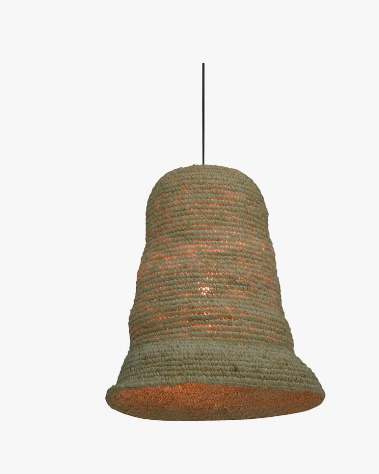 Golden 1-light natural woven seagrass pendant 🛕