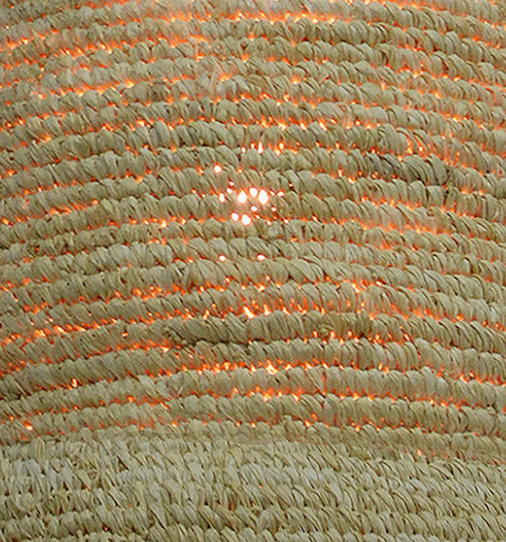 Golden 1-light natural woven seagrass pendant 🛕