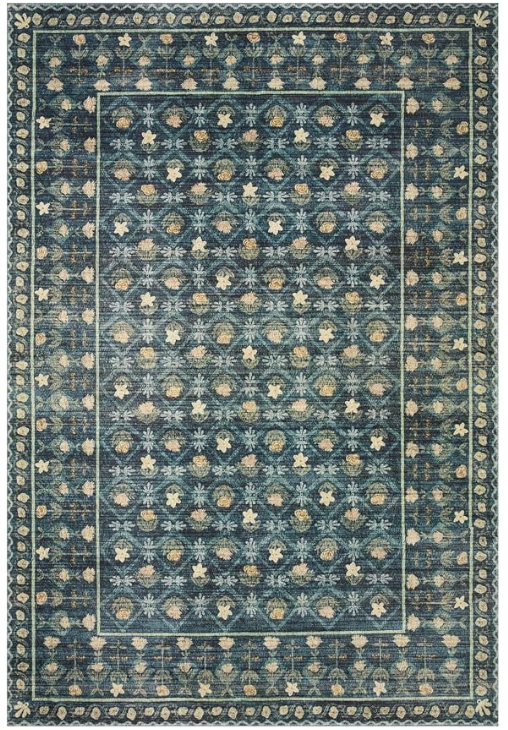 7'-6" x 9'-6" Loloi Rifle Paper Co. Eden cloudpile indigo rug 🌷