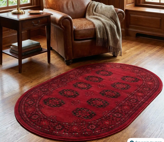 3 x 5'3"oval red oriental rug ❤️