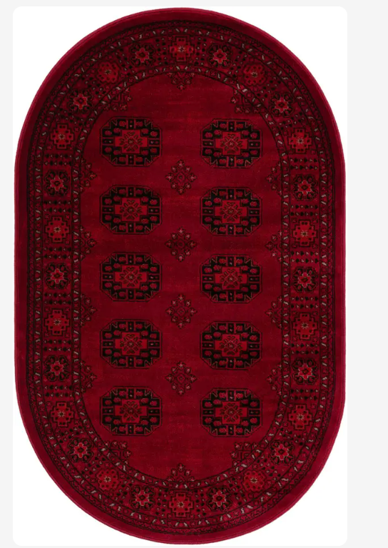 3 x 5'3"oval red oriental rug ❤️