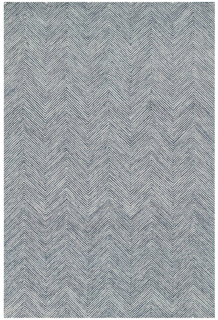 3' 6'' X 5' 6'' Momeni handtufted wool zig zag denim rug