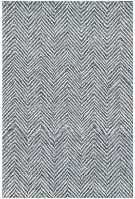 3' 6'' X 5' 6'' Momeni handtufted wool zig zag denim rug