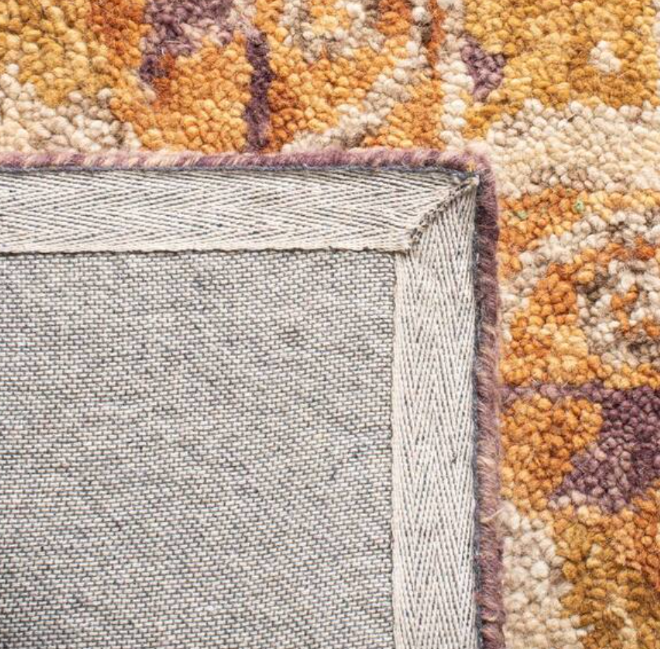 5x8 brown & purple handmade southwestern tribal wool rug ⛰️