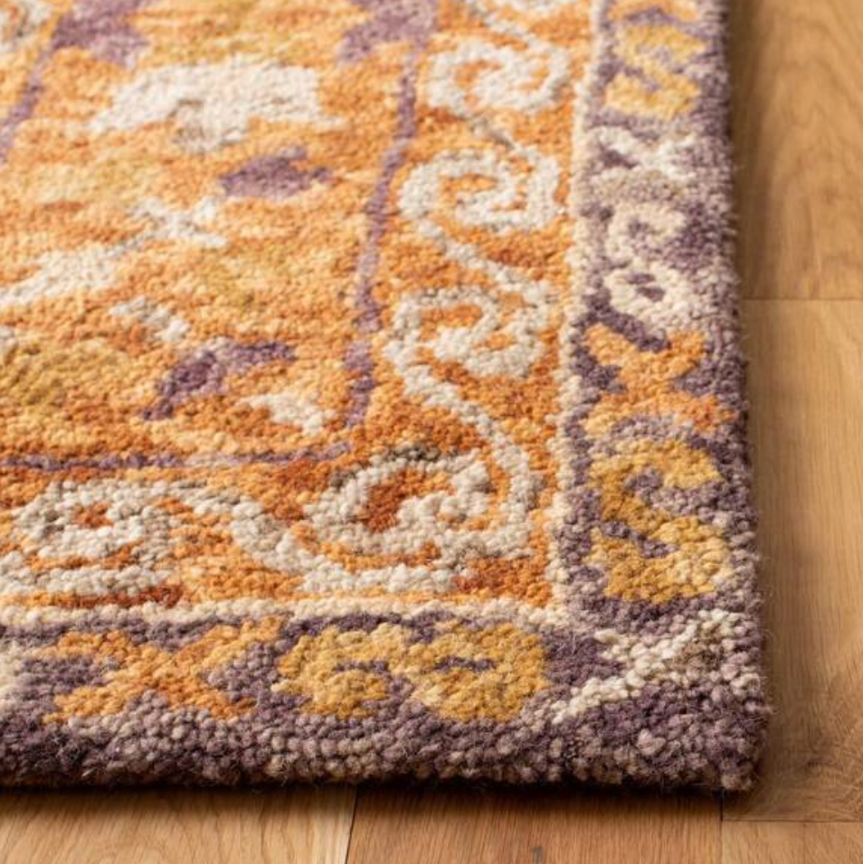 5x8 brown & purple handmade southwestern tribal wool rug ⛰️