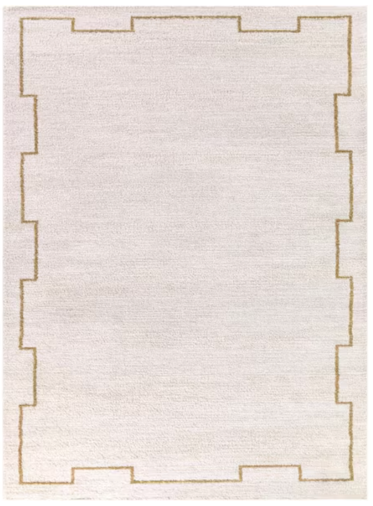 5'3"x7' Balta cream & brown plush rug ⛰️