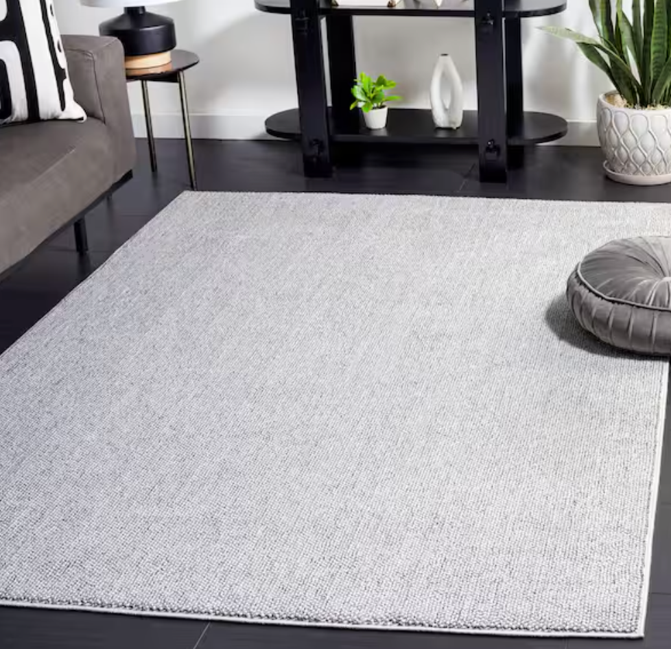 9x12 ivory/power blue loomed indoor rug 🩵