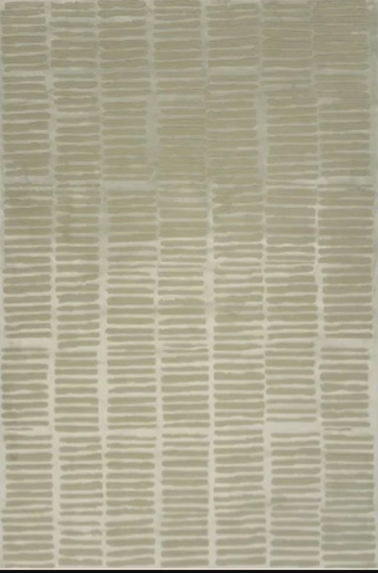 Revival Rugs 8x10 plush textured green & ivory modern rug 🍵