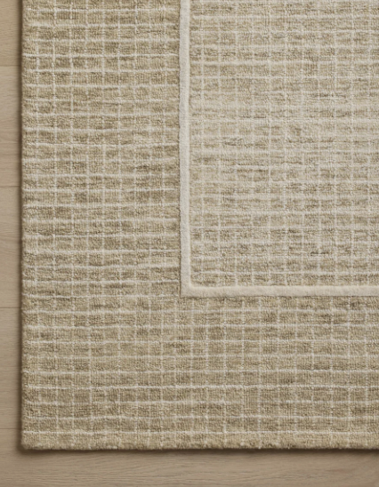 7'-9" x 9'-9" Loloi x Chris Loves Julia wheat & ivory wool rug 🌾
