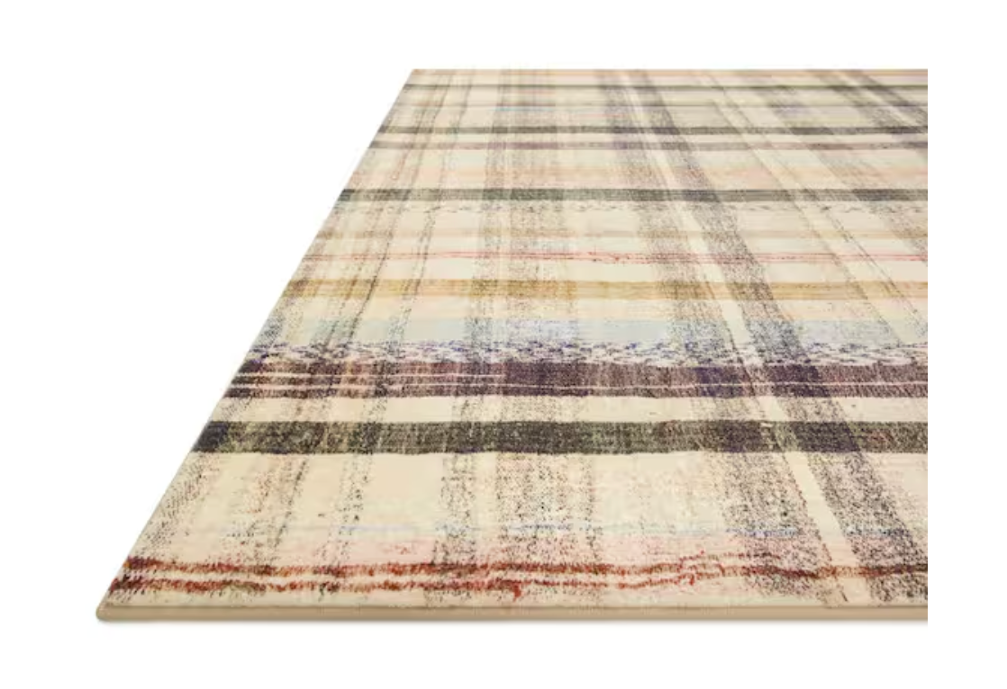 Chris Loves Julia plaid 7'3" x 9'3" rug 🌳