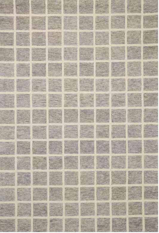 Loloi Chris Loves Julia 9’6” x 13" modern pebble & ivory wool rug 🐚