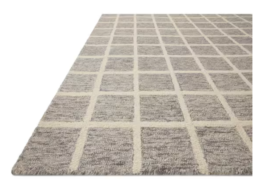 Loloi Chris Loves Julia 9’6” x 13" modern pebble & ivory wool rug 🐚