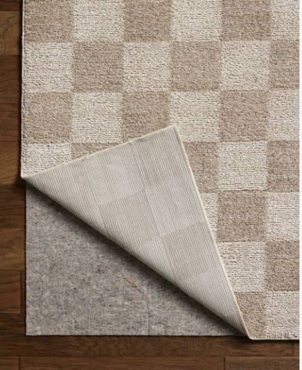 Chris Loves Julia x Loloi pebble & ivory checkered 8x10 rug 🪴