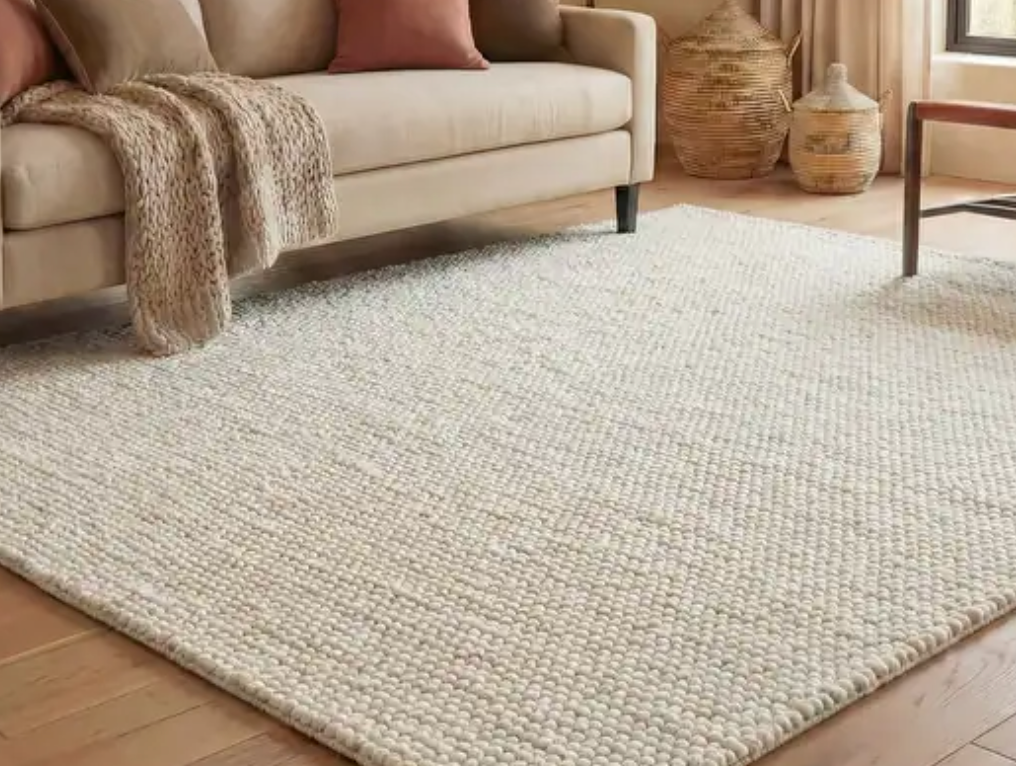 10x14 natural cream wool rug 🌻