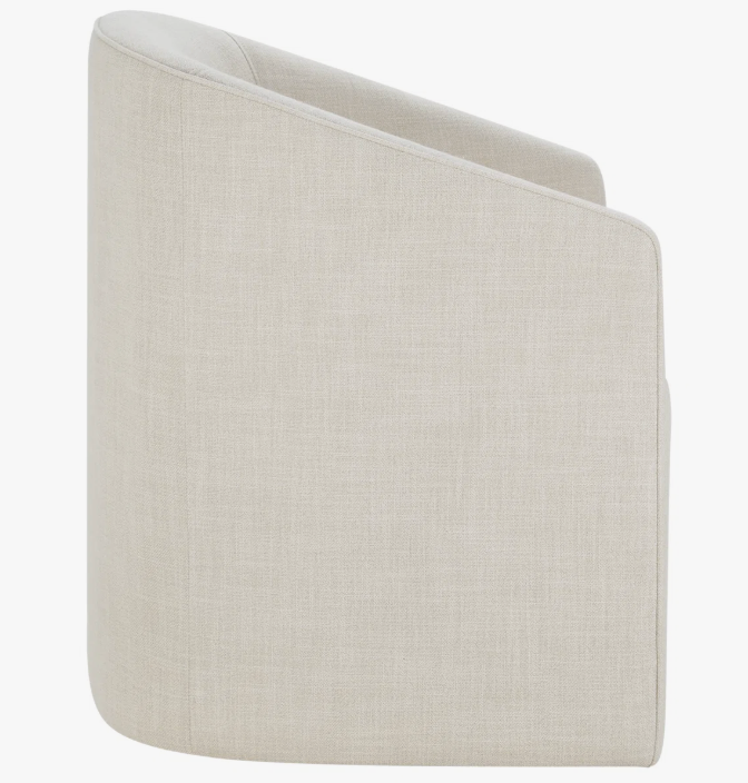 Birch Lane cream linen chair w/ castors 🦋