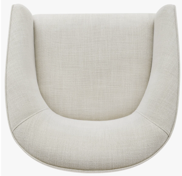 Birch Lane cream linen chair w/ castors 🦋