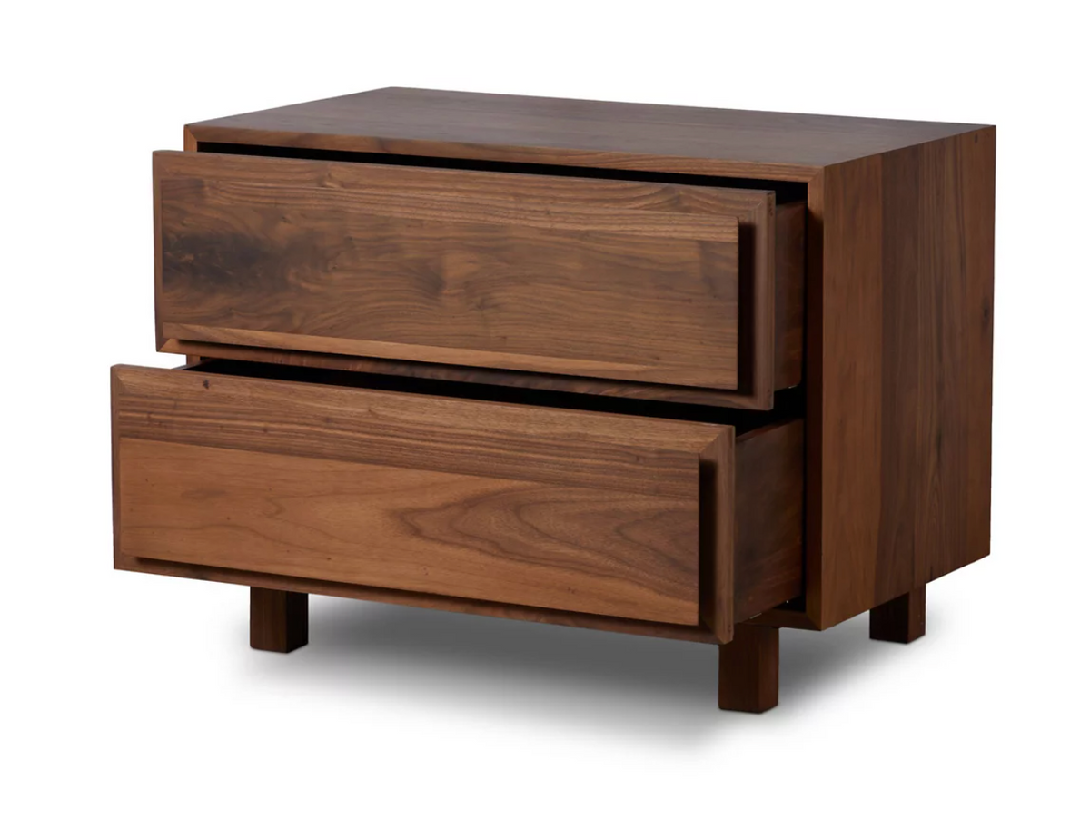 Four Hands walnut wood nightstand ☕