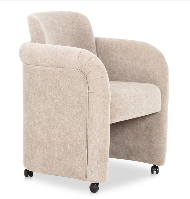 Soft grey chair on wheels 🩶