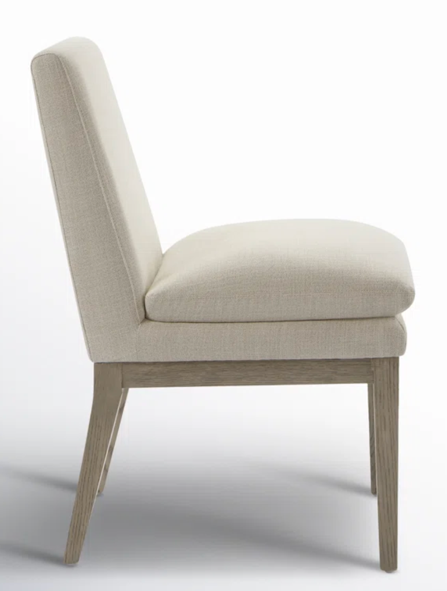 Grey upholstered accent chair 🦢