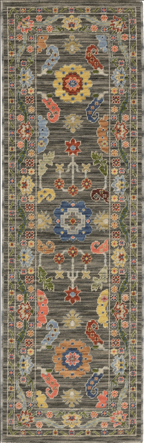 2x6 grey & multi-colored oriental rug🌼