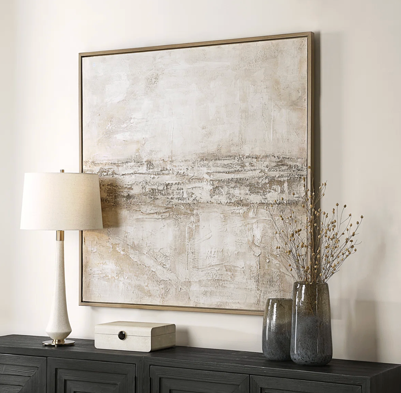 Uttermost desert oasis abstract framed canvas🎍