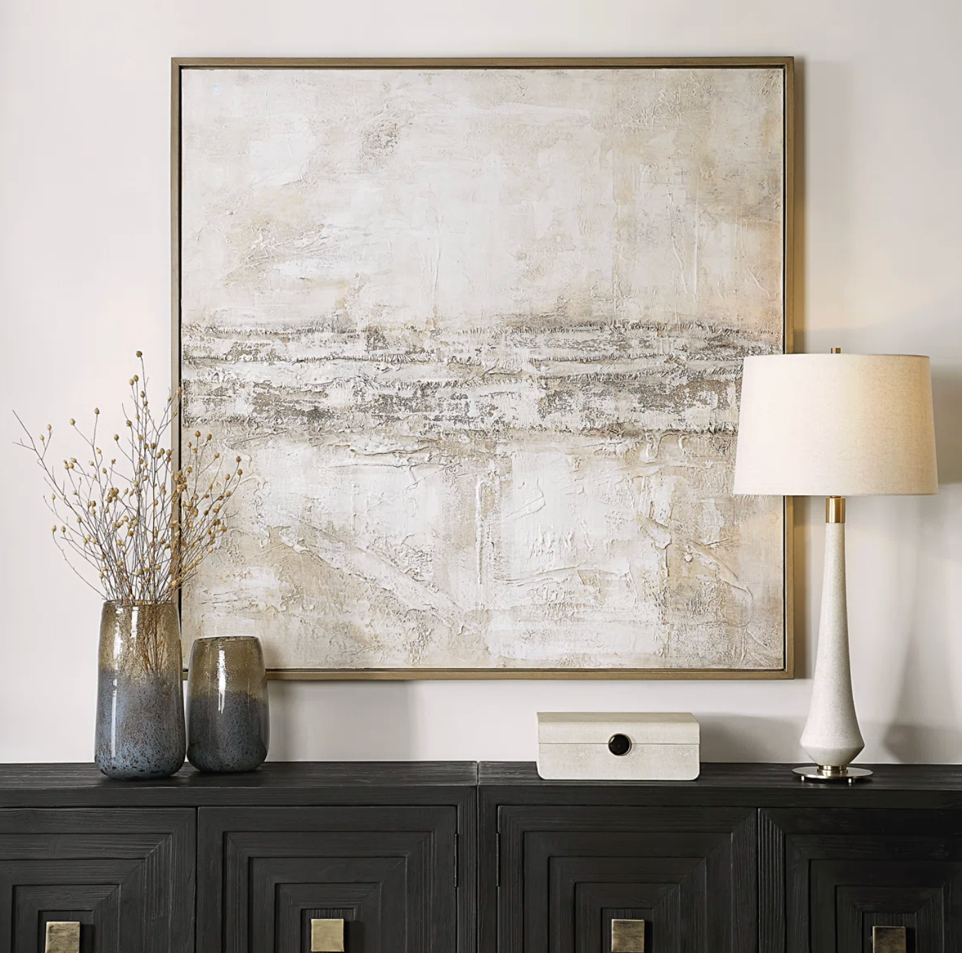 Uttermost desert oasis abstract framed canvas🎍