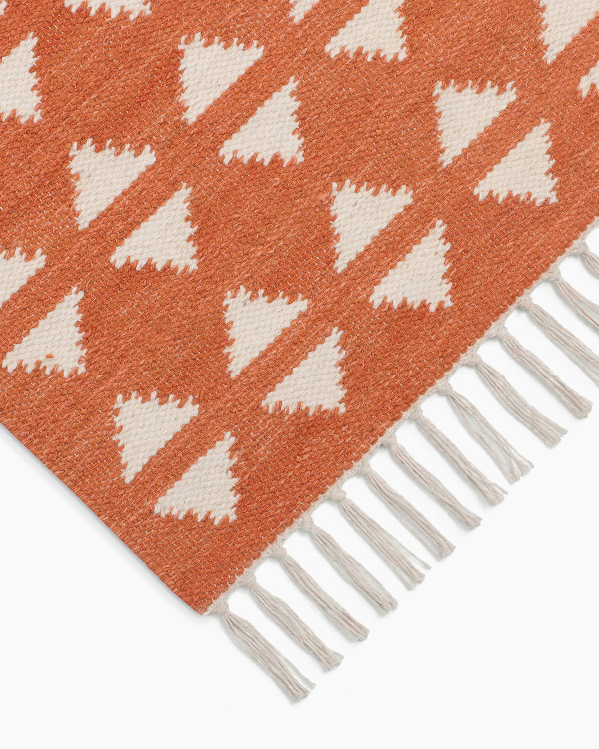 Brick wool kilim rug 5' x 8'