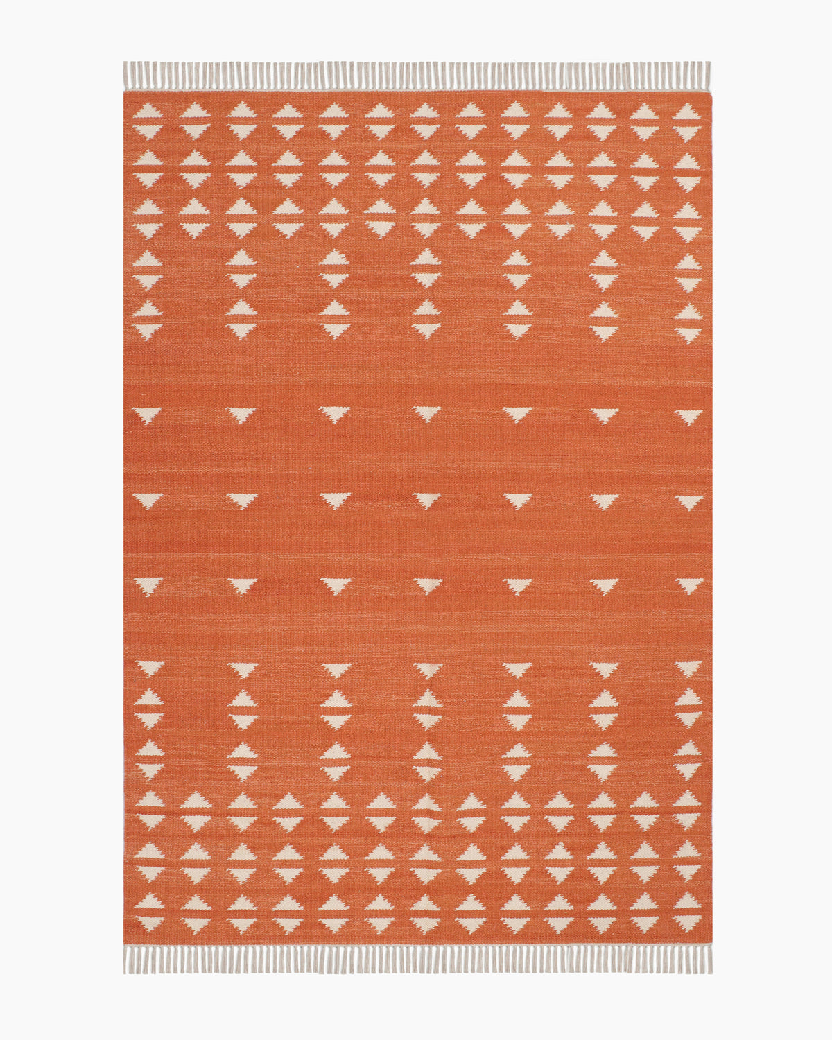 Brick wool kilim rug 5' x 8'