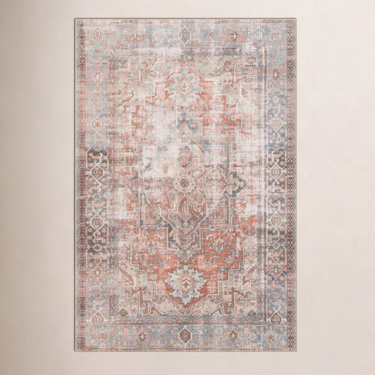 Loloi terracotta & sky 7'6" x 9'6" rug