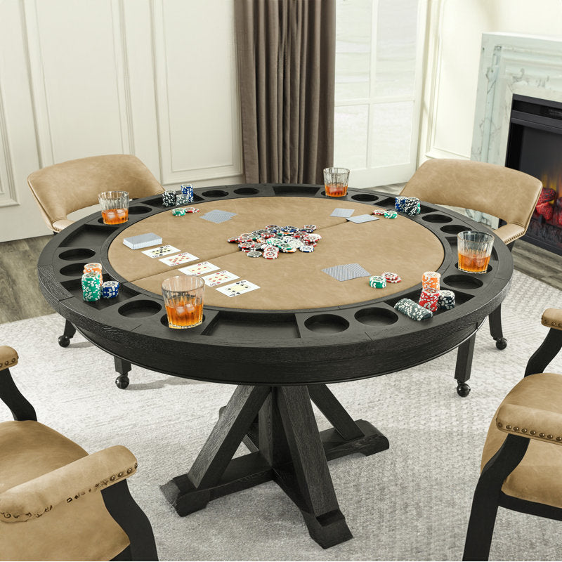 Convertible 8-player poker & dining table