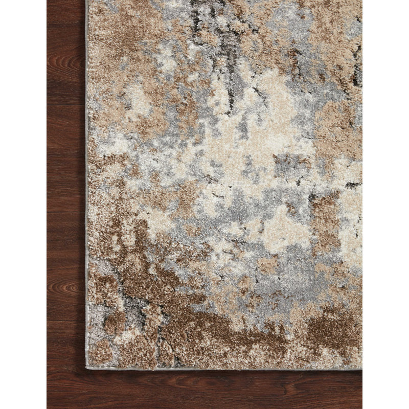 Loloi taupe and grey abstract rug 9'6" x 13'
