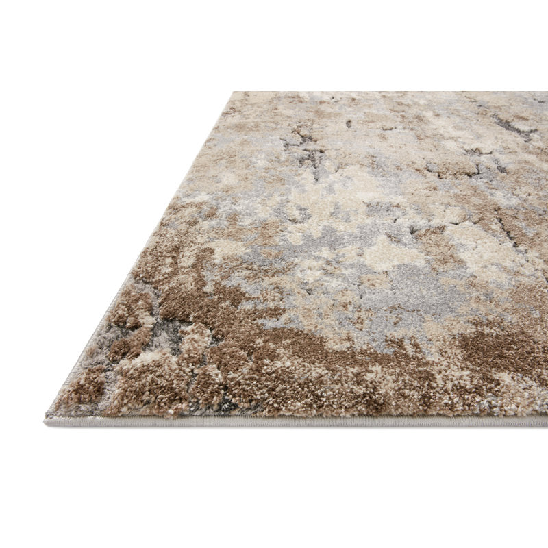 Loloi taupe and grey abstract rug 9'6" x 13'