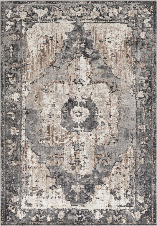 Surya charcoal, brown & ivory 9x12 rug