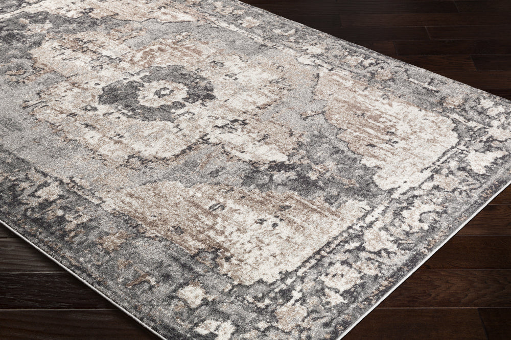 Surya charcoal, brown & ivory 9x12 rug